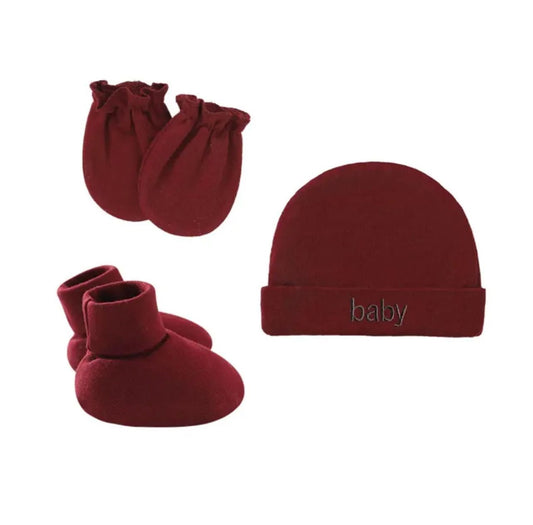 Conjunto de guantes, gorro de algodón y funda para los pies