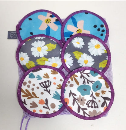 Protectores de lactancia reutilizables de 10 cms de diámetro.