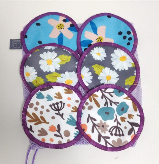 Protectores de lactancia reutilizables de 10 cms de diámetro.