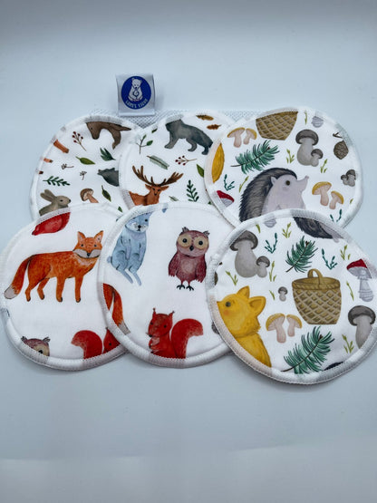 Protectores de lactancia reutilizables de 10 cms diametro.