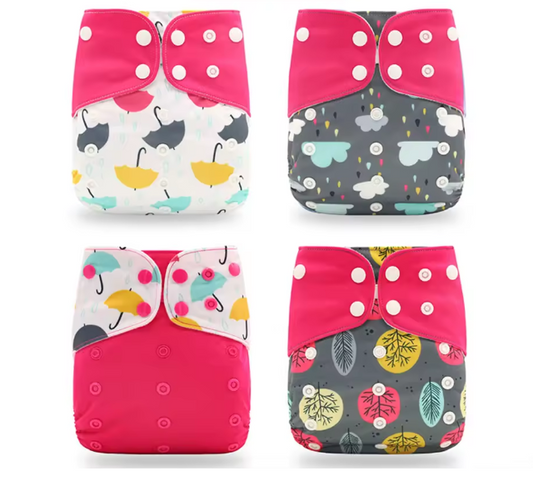 Juego de 4 pañales de bolsillo Unitalla