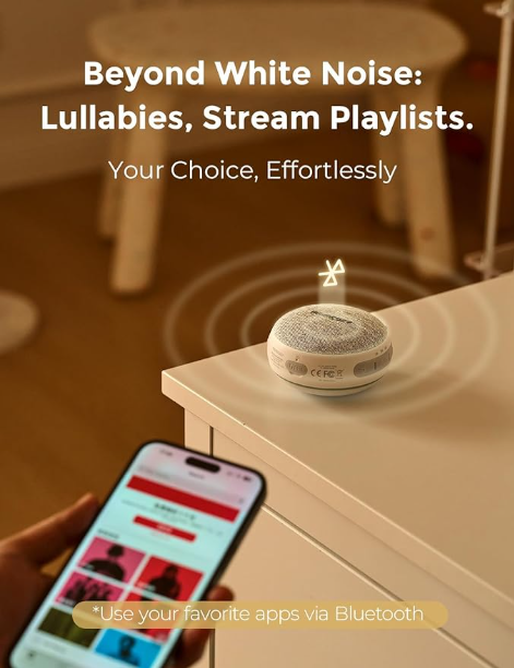 Momcozy máquina de sonido de ruido blanco portátil con luz nocturna