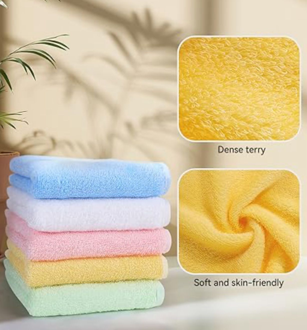 Pañitos multiuso de bambú  paquete de 5 unidades