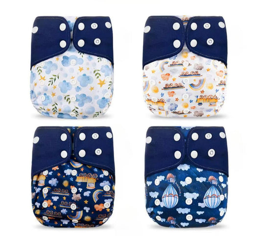 Juego de 4 pañales de bolsillo Unitalla