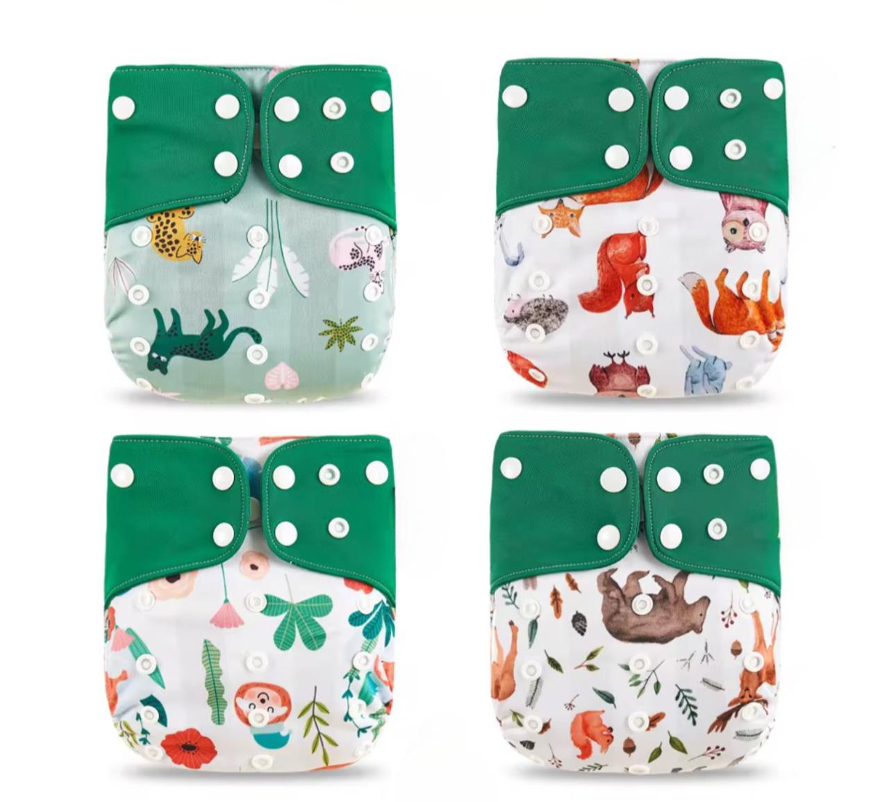 Juego de 4 pañales de bolsillo Unitalla