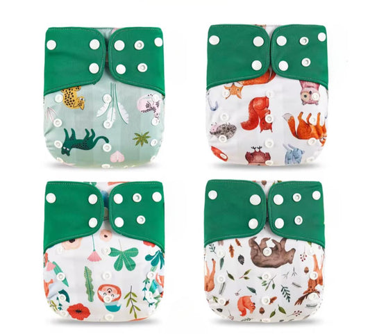 Juego de 4 pañales de bolsillo Unitalla