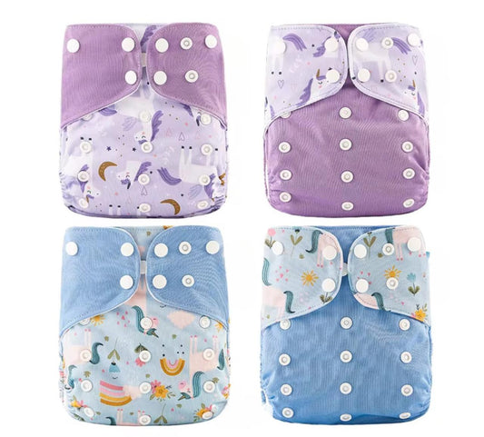 Juego de 4 pañales de bolsillo Unitalla