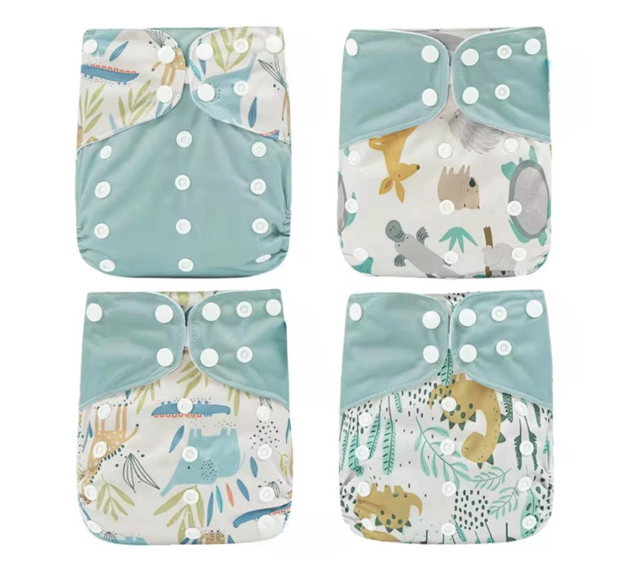 Juego de 4 pañales de bolsillo Unitalla