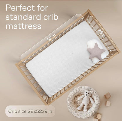 💧 Cobertor Impermeable para Cuna – Bambú color Blanco