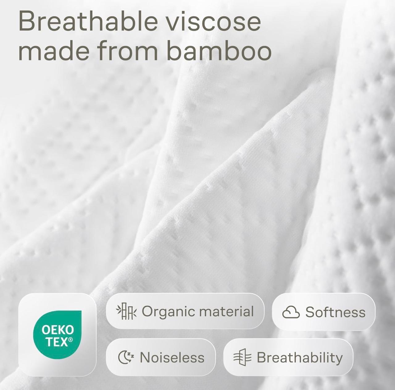 💧 Cobertor Impermeable para Cuna – Bambú color Blanco