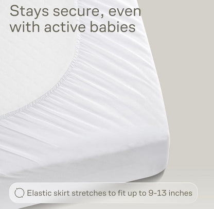 💧 Cobertor Impermeable para Cuna – Bambú color Blanco