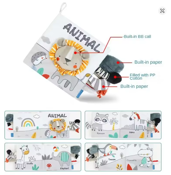 Libros suaves sensoriales para bebés (0–12 meses)